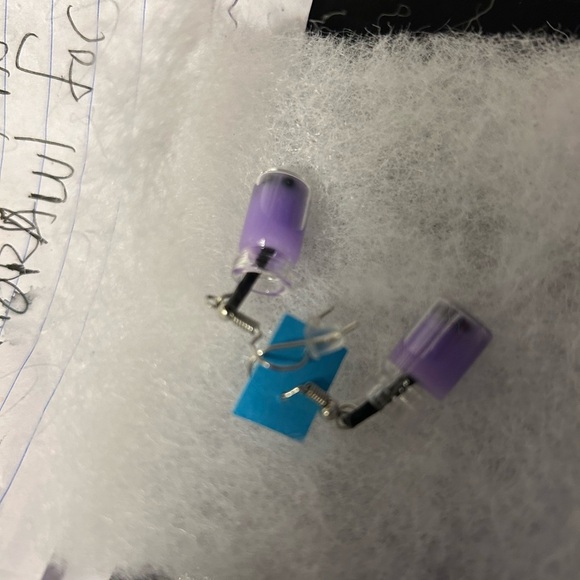 Gorgeous NWT EARRINGS HYPOALLERGENIC stainless sterling silver ceramic c… - Picture 6 of 7